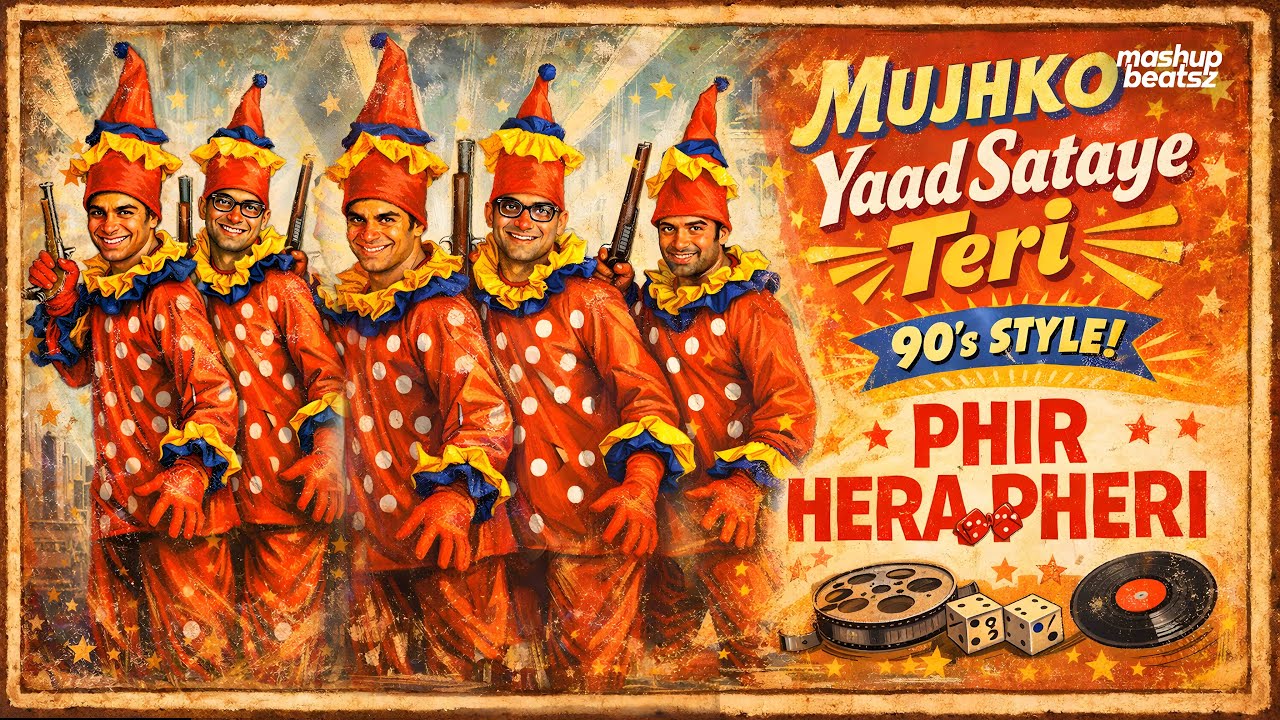 Mujhko Yaad Sataye Teri (90s Retro Remix) Phir Hera Pheri | Trending Bollywood | 90s Vintage Style