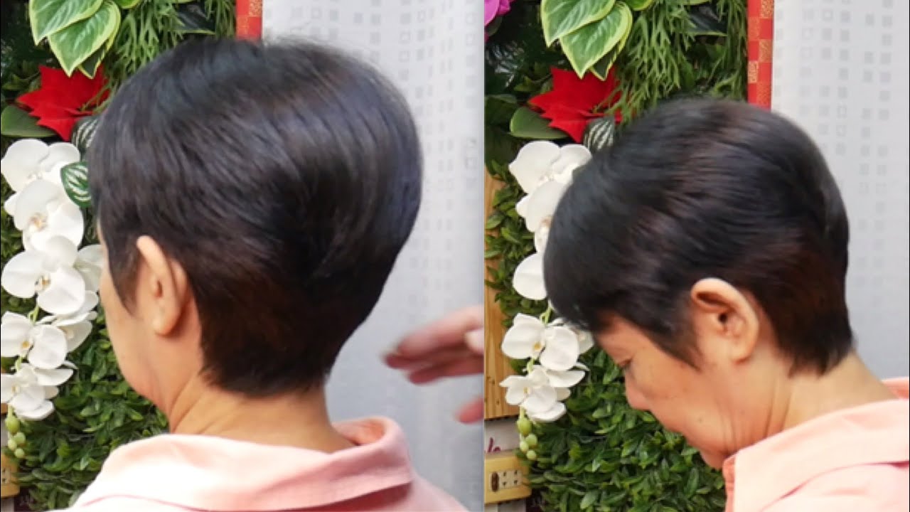 short haircut from curl hair ตัดผมสั้น จากผมหยักศก