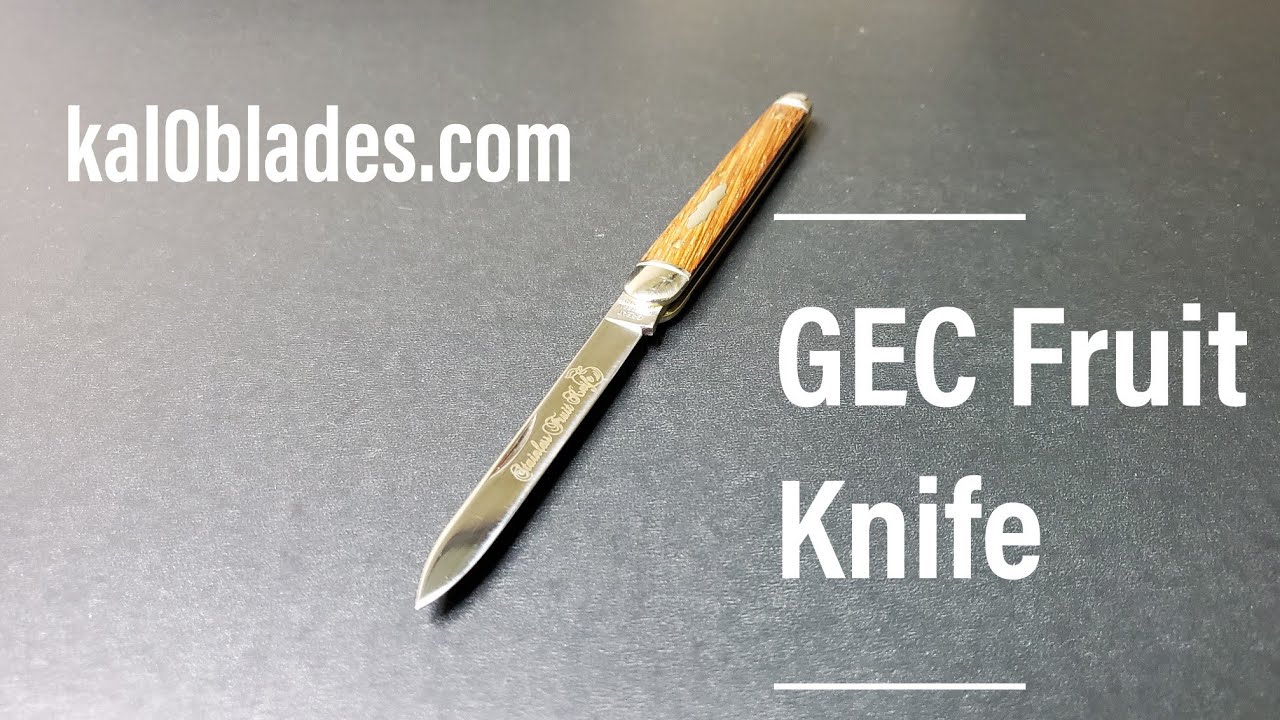 Traditional Knives - GEC #89 Stainless Fruit Knife with Stabilized Antique Chesnut Wood Covers