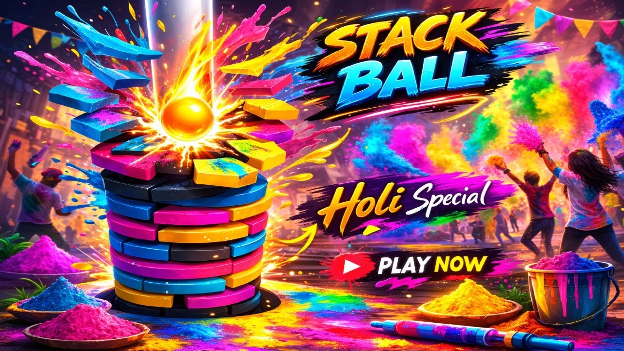 🫟🔫💧STACK BALL 3D | Non-Stop Level's | 🫟🔫💧Holi Special | 🔴Live Stream #stackball #stackballgam