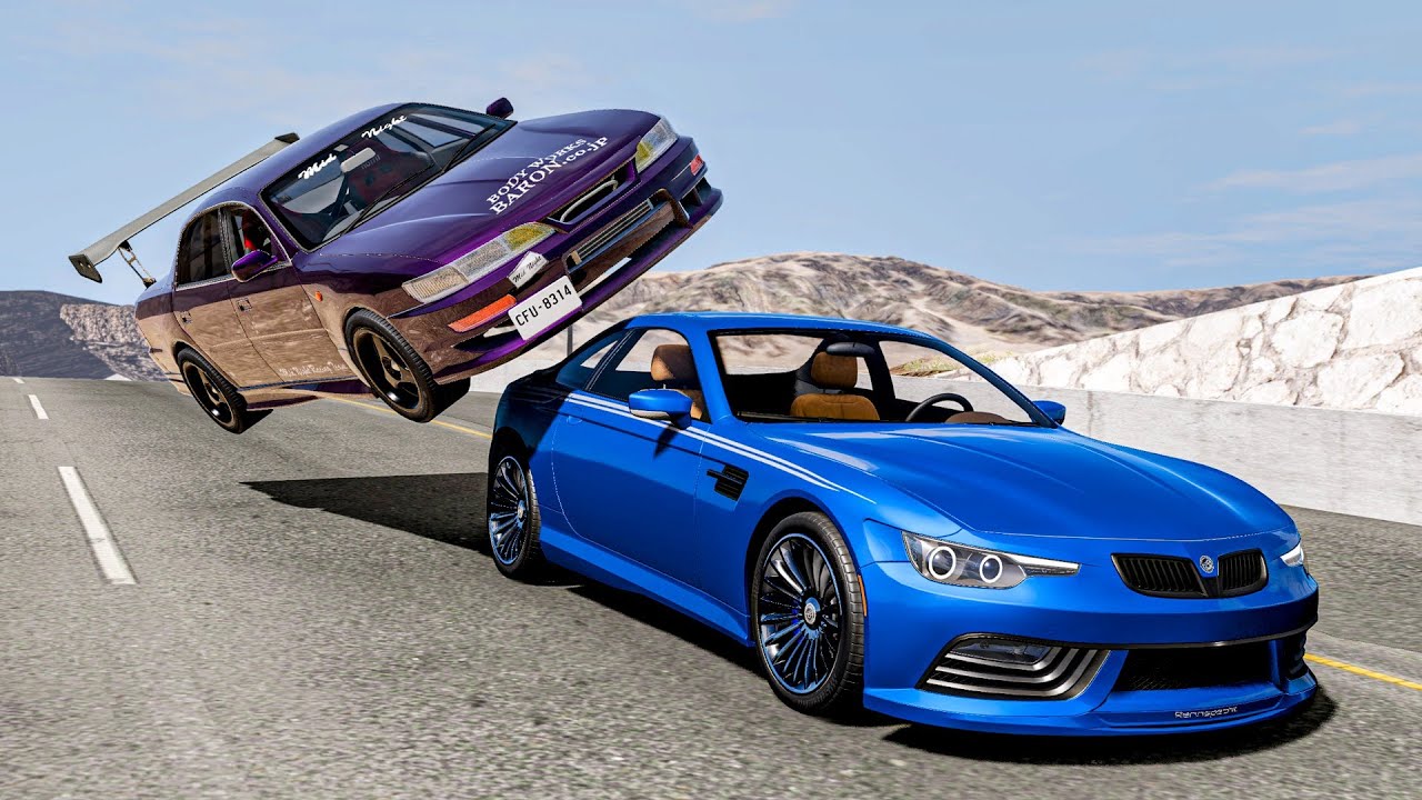 High Speed Traffic Car Crashes #155 - BeamNG Drive | CrashBoomPunk