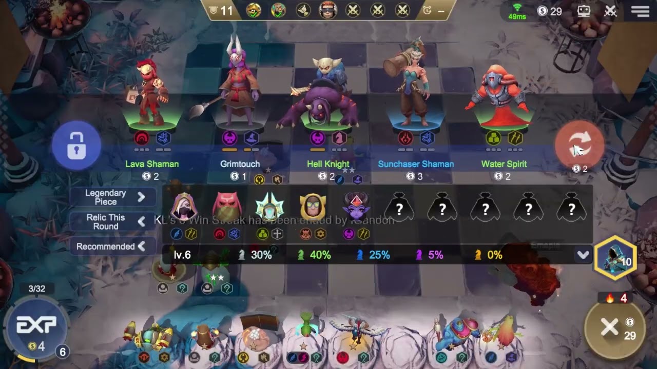 Auto Chess, Divinity Human Mage,  trying Hawk, reach round 46!!