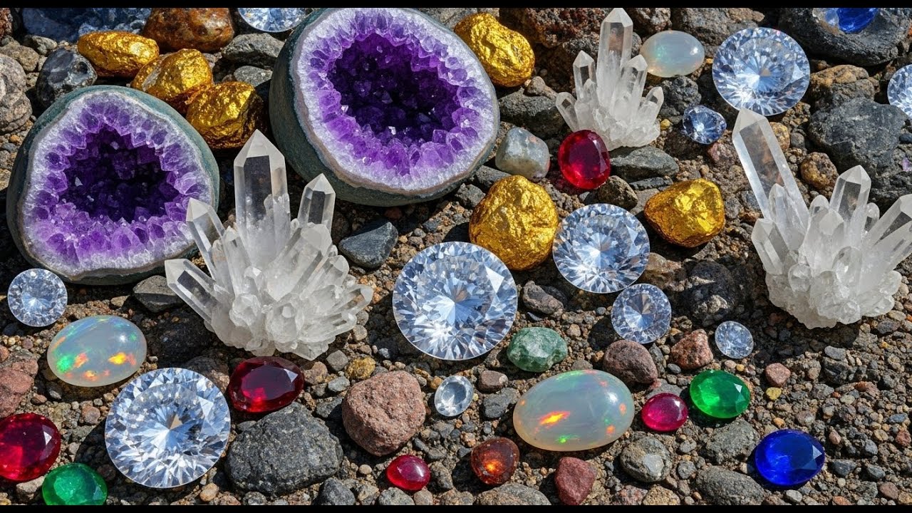 Found Natural Gold, Amethyst, Crystals & Rare Gems in an ILLEGAL ground sluice!!