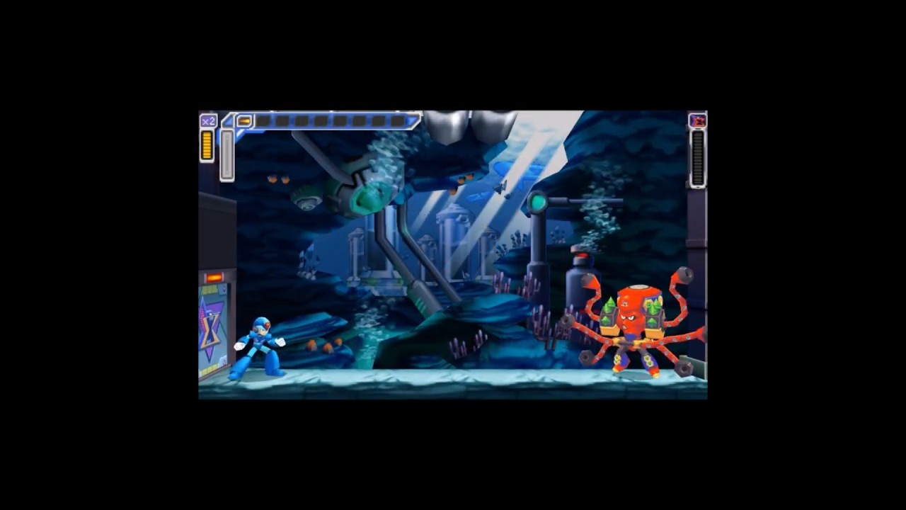 Rockman Irregular Hunter X - [BOSS] 魚雷章魚 (無衝刺,純手砲,無傷)