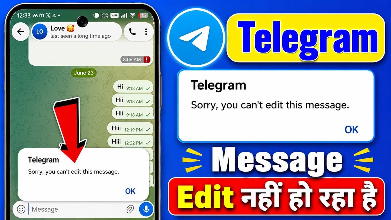 Telegram Sorry You Can't Edit This Message Problem Solve | Telegram Message Edit Nahi Ho Raha Hai
