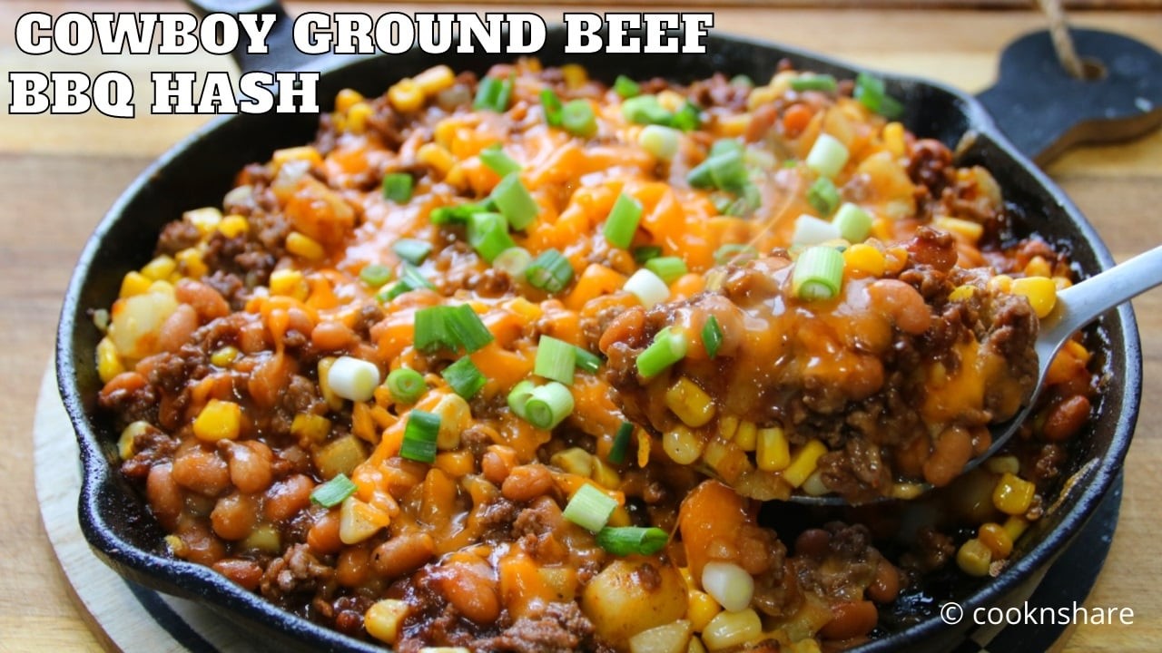 Bold Smoky BBQ Flavored Ground Beef Potato Skillet - Hash Wrangler!