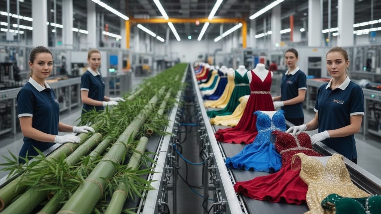 Inside an Advanced Bamboo Tech Factory: How Luxury Evening Gowns Are Made