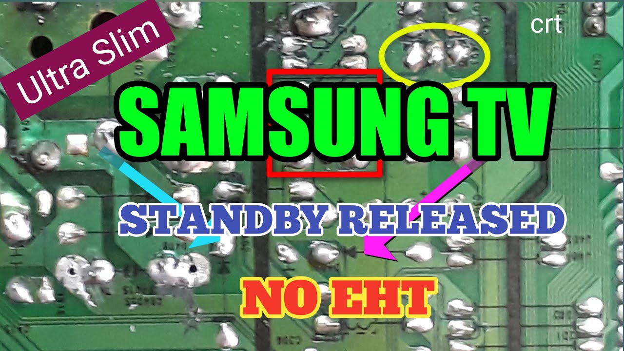 #Samsungtv#No_eht.How to solve samsung ultra slim pcb no eht fault.