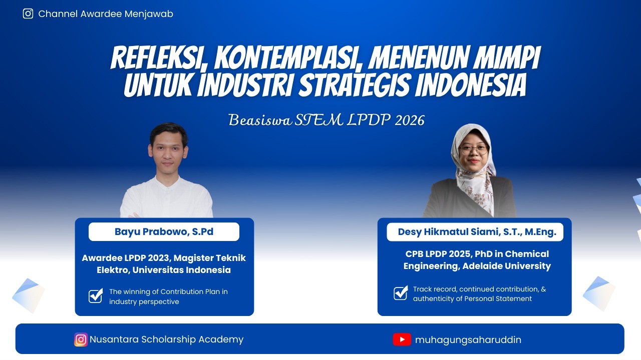 Strategi Menulis Esai Rencana Kontribusi dan Personal Statement Beasiswa STEM LPDP 2026