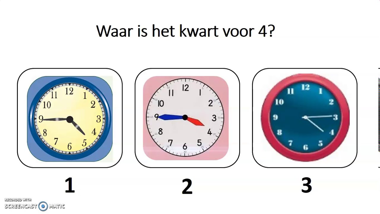 klokkijken - groep 4 - wisbordje