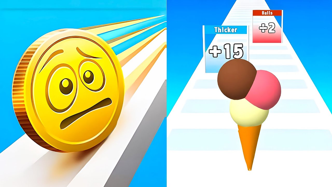 Coin Rush vs Ice cream Rush 💥 EPIC SpeedRun Challenge - All Levels Unlocked (Android,iOS)