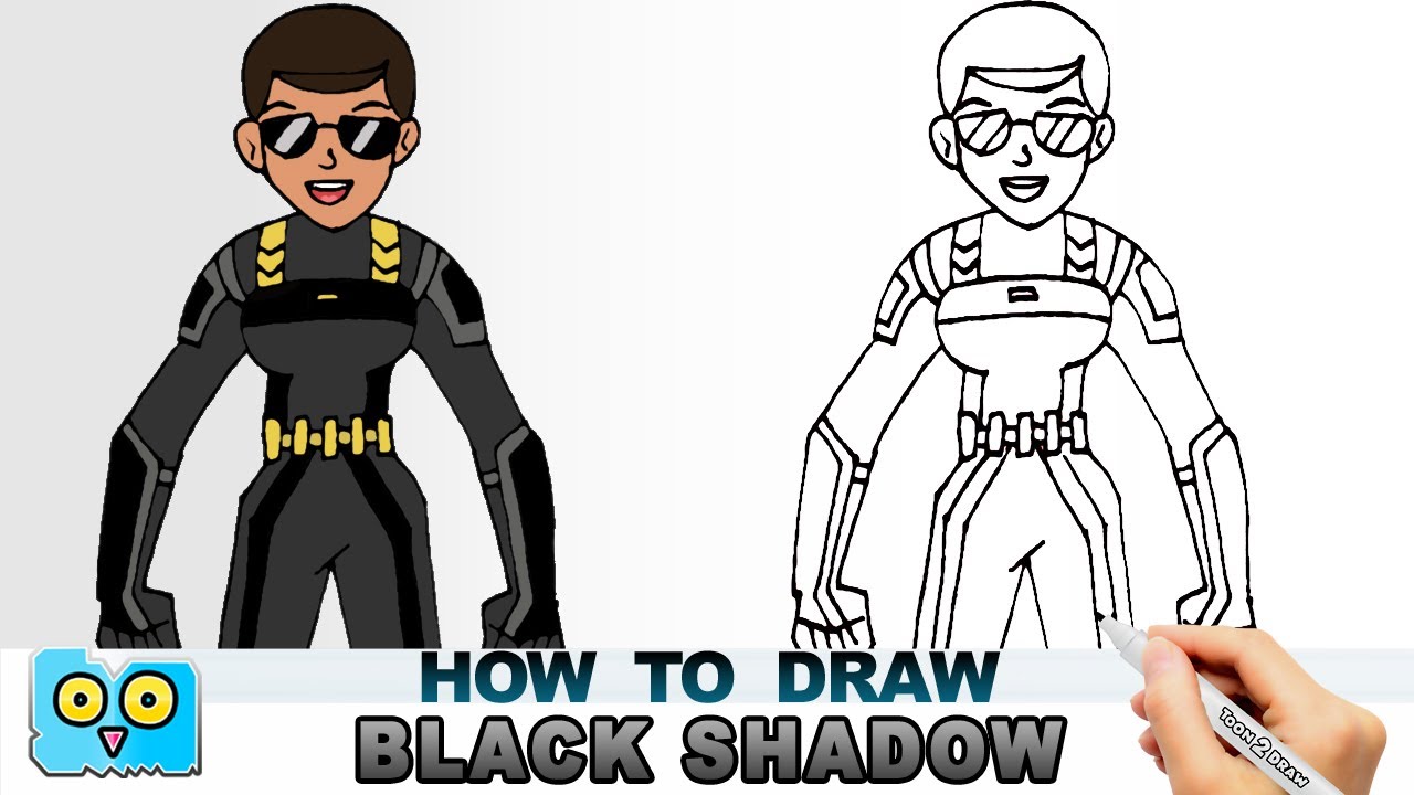 Little Singham - How to Draw black shadow