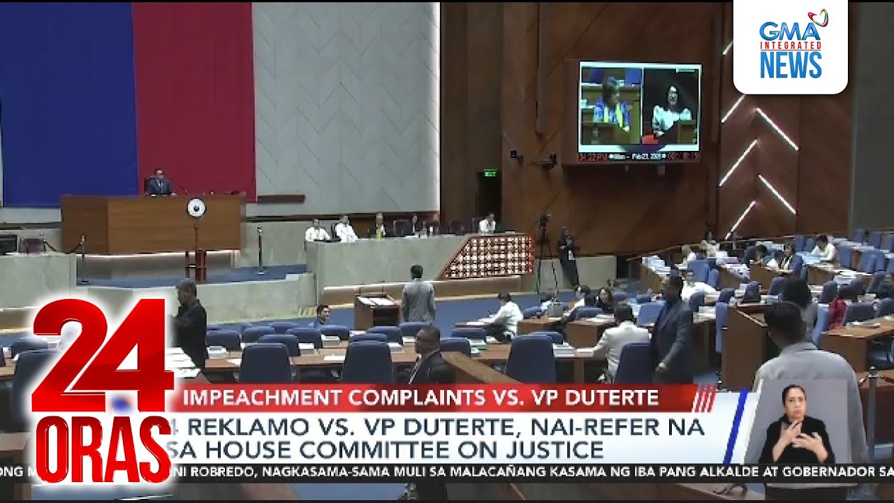 4 reklamo vs. VP Duterte, nai-refer na sa House Committee on Justice | 24 Oras
