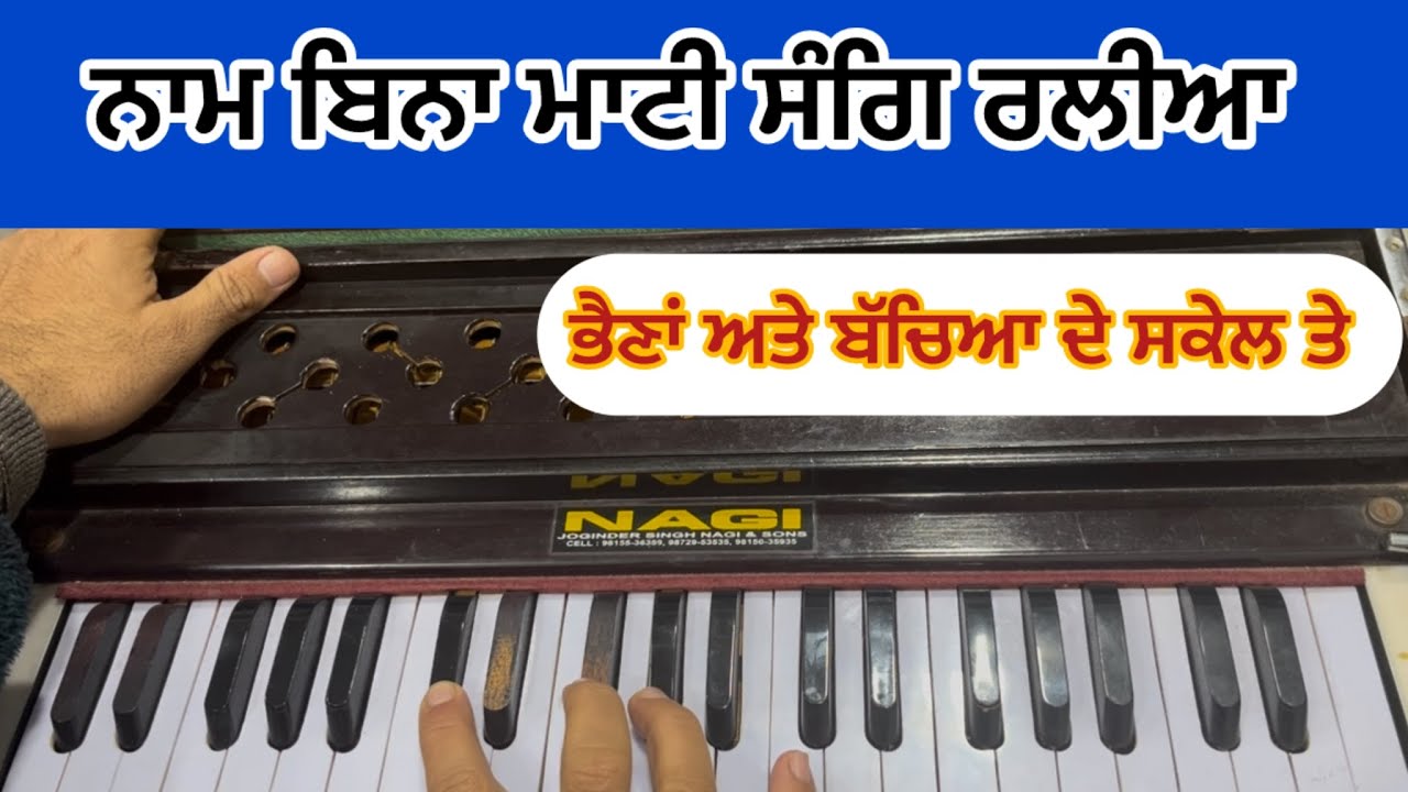 Learn shabad NAAM BINA MAATI SANG RALIA on #harmonium |learn shabad kirtan 