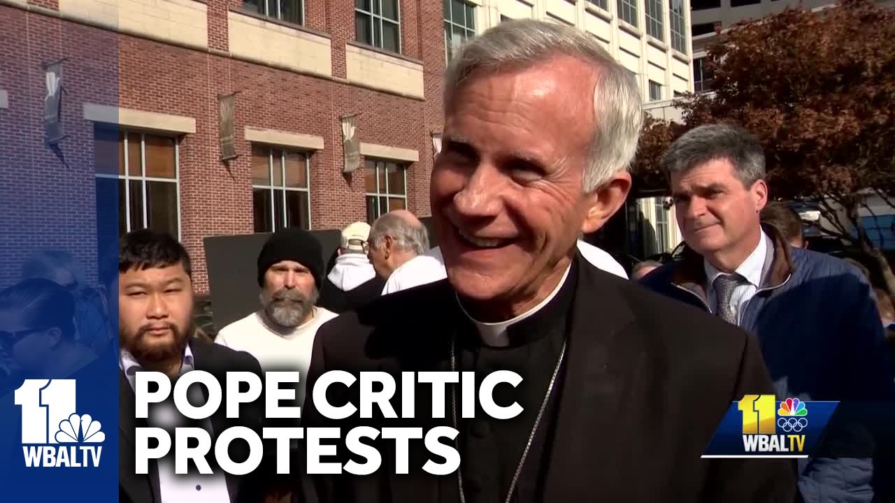 Fired bishop leads protest outside bishops' conference