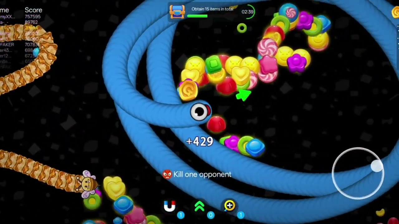 Achived success 💪🐍🔥(Rank 1)@snakegame_zone#snakebattle#slitherio#gamesworomzone #sonic 