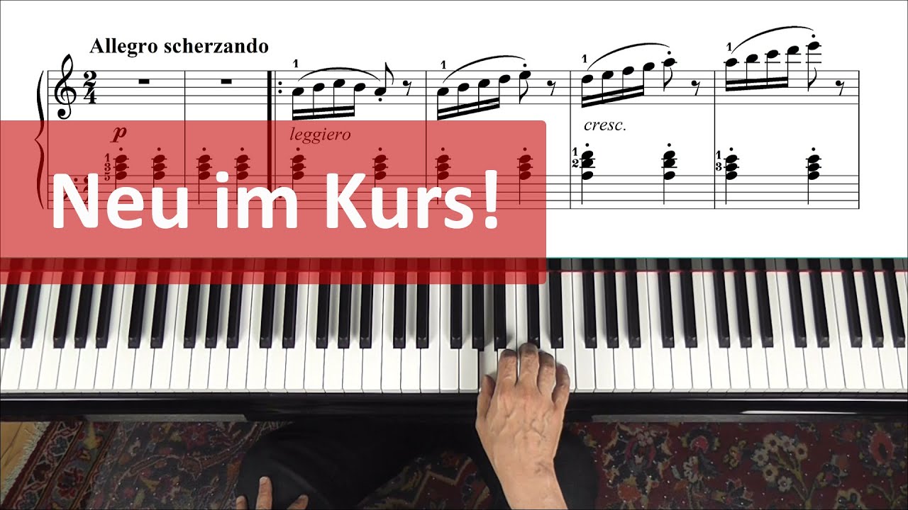 Neu im Klavierkurs: Burgmüller Arabesque