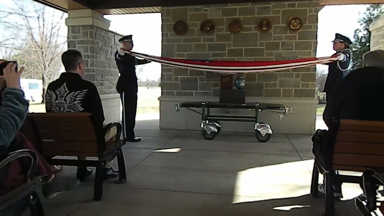 MSGT Ronald James Wulfeck USAF Honor Guard with wife Paulette  2/20/2026  Dayton National Cemetery.