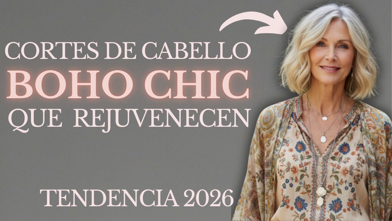 5 Cortes de Cabello Boho que Rejuvenecen Después de los 50 | Tendencias 2026