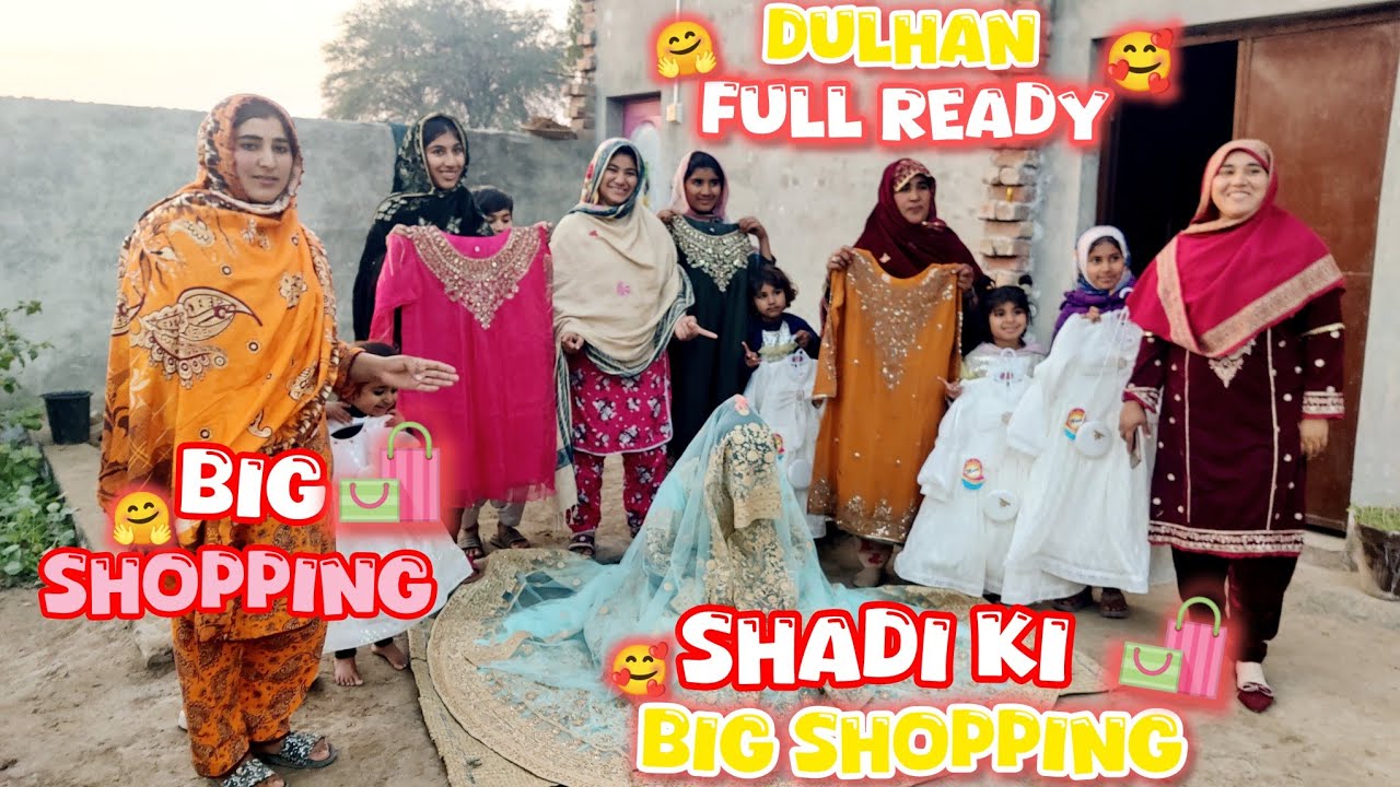 Big shopping 🛍️ Dulhan🤗full ready 🥰 shadi ki big shopping 🛍️ Tahir family vlog 