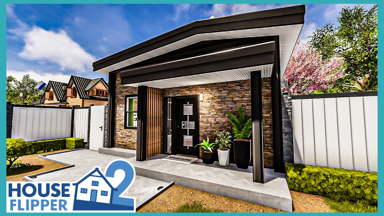 Building A Modern Tiny Home - House Flipper 2 - Sandbox Mode - Build and Tour!