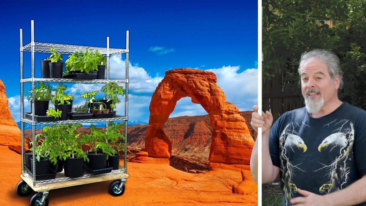 DIY Easy Rolling Shelf Rack for Uneven Surfaces. Great for seedlings, tools, garden supplies...