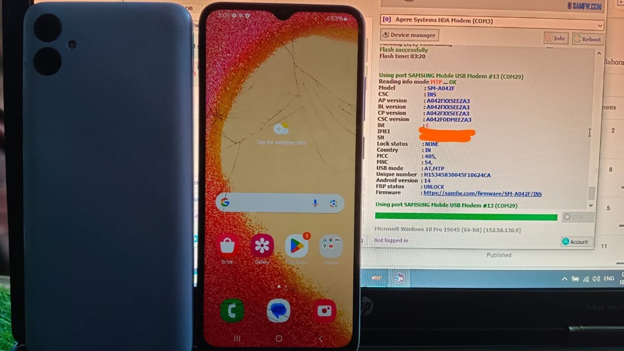 SAMSUNG A04E knox security remove bit-E letest file