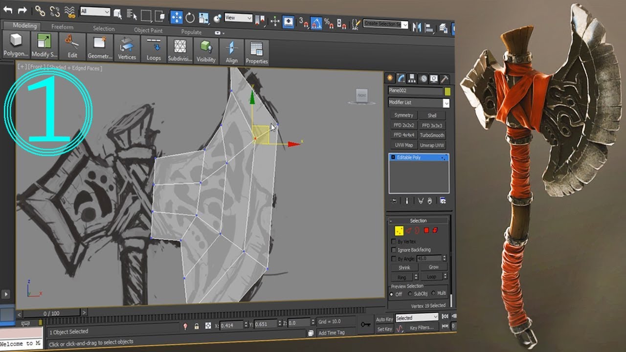 Modeling Game Character | Part 1| Basic Model | 3DS-MAX | No Commentary