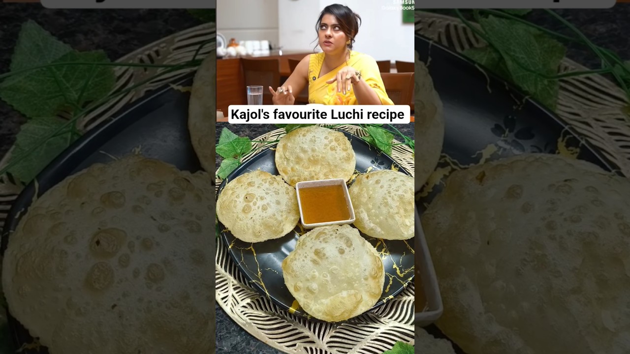 Kajol's favourite Dessert Luchi and gur recipe #shorts #bengalirecipe #luchi #kajol #curlytales