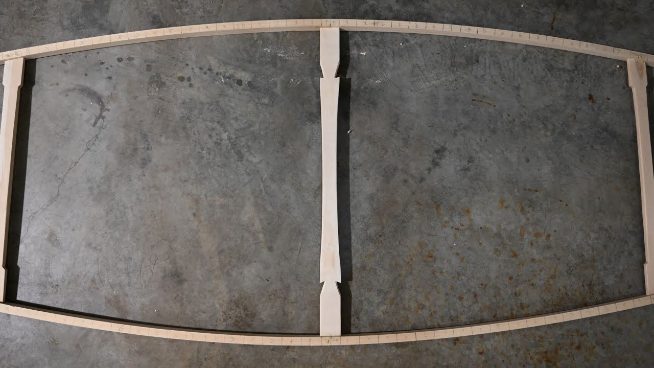 Birchbark Canoe Gunwale Frame and Thwarts Build