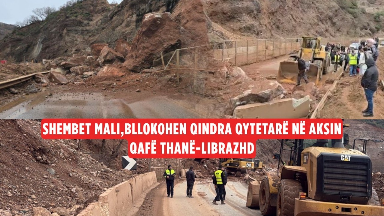 8 orë të bllokuar nga shembja e malit! Hapet lëvizja në aksin Librazhd-Qafë Thanë