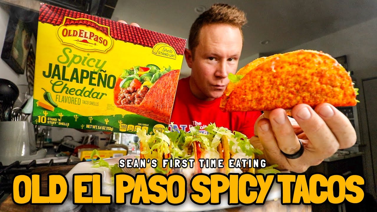 Eating Old El Paso's Spicy Jalapeño Cheddar Tacos | *TACO TUESDAY* 🌮🌶️