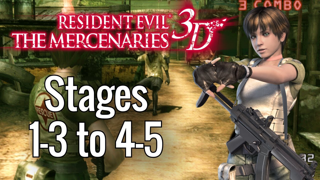 Resident Evil: Mercenaries 3D - Coop Playthrough (Stages 1-3 to 4-5)