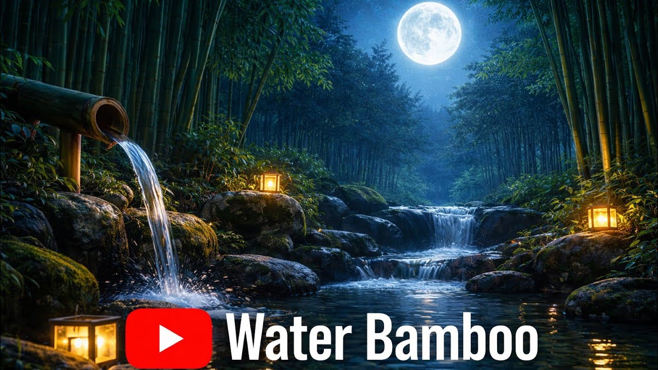 Sleep Music Bamboo Water | Relaxing Music | Deep Sleep | Anxiety Stress 