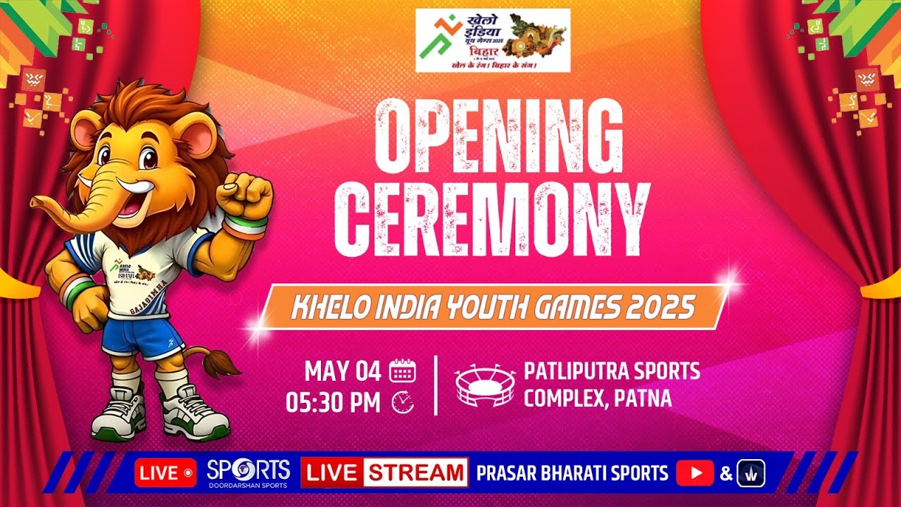 LIVE - Opening Ceremony - Khelo India Youth Games 2025, Bihar | Doordarshan Sports