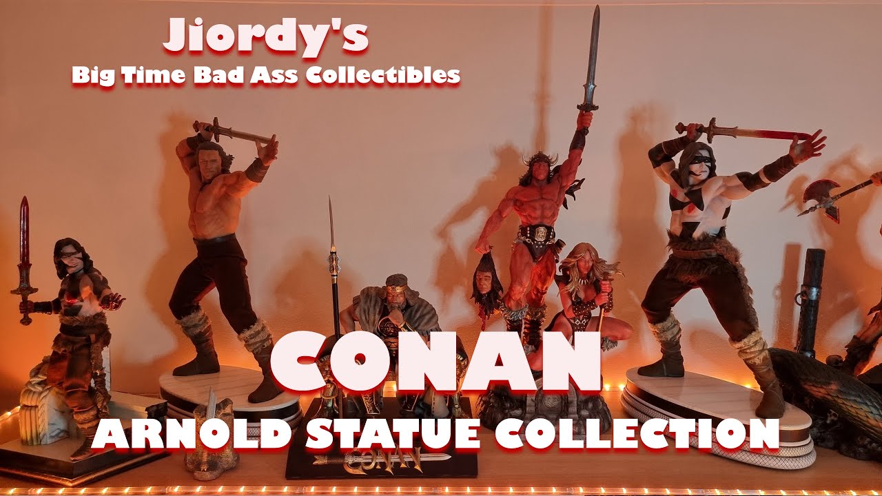 CONAN Statue Collection Arnold Schwarzenegger King Conan The Barbarian Valeria War Paint Sideshow