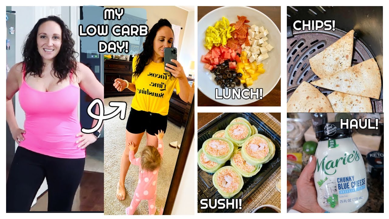 LOW CARB DAY! What I Eat | Grocery Haul | Sushi | Chips | lil Piece of Hart