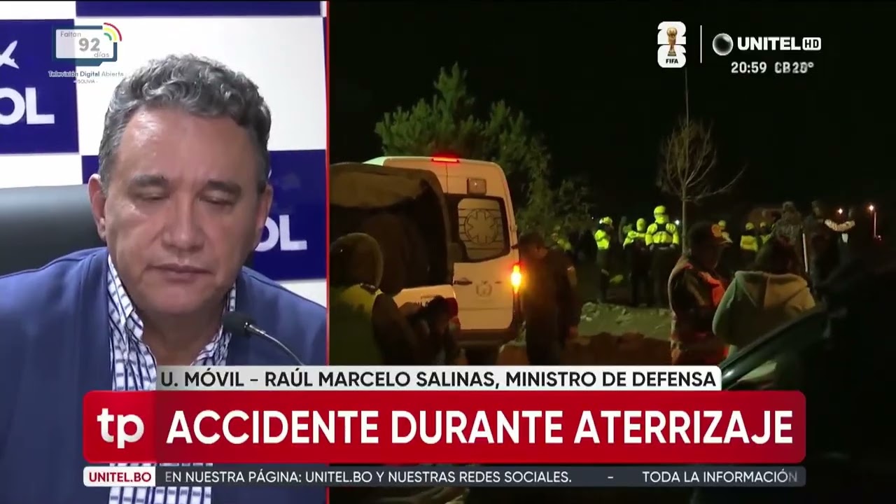 Avión accidentado en El Alto arribó desde Santa Cruz y salió de la pista 1 kilómetro