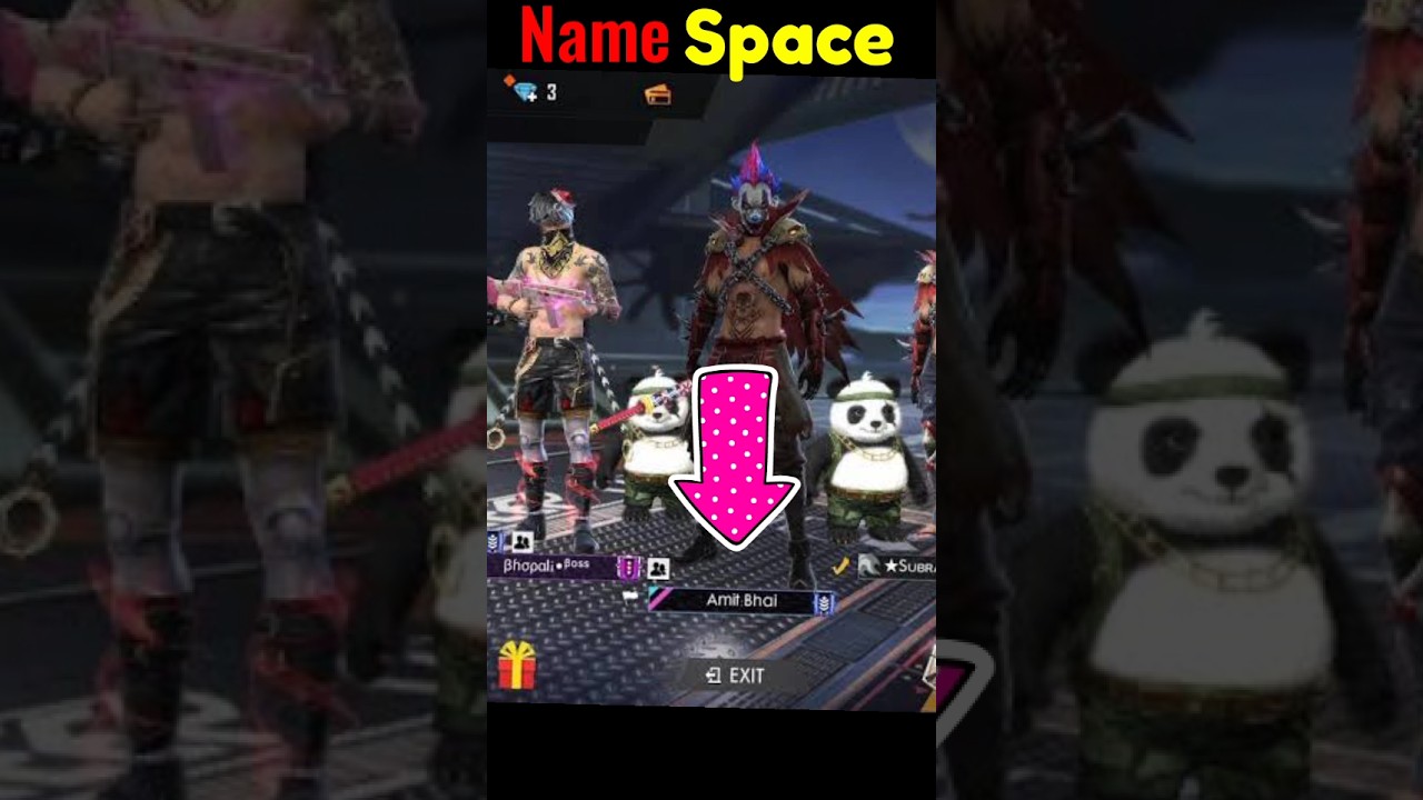 Name ma space kasa dala #youtube #freefire #garenafreefire #freefireshorts Free Fire Tech