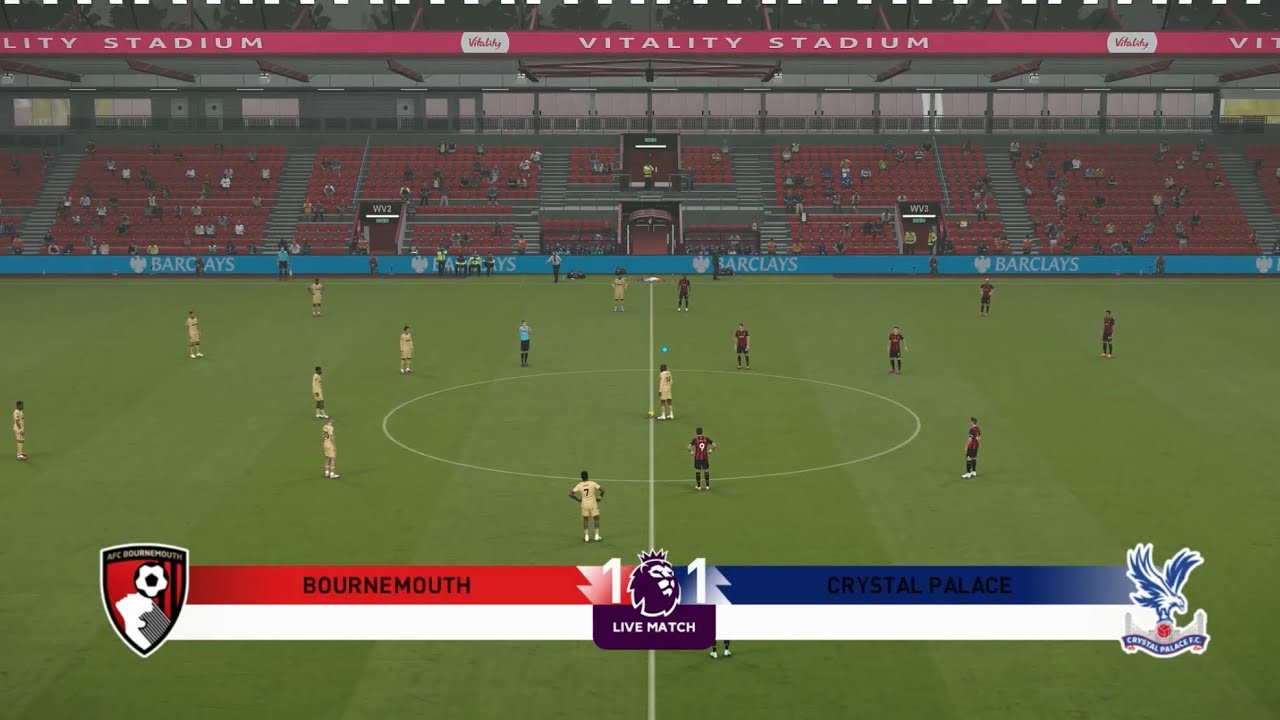 PES2021 Super Realismo - Premier League 2025 - Bournemouth VS Crystal Palace