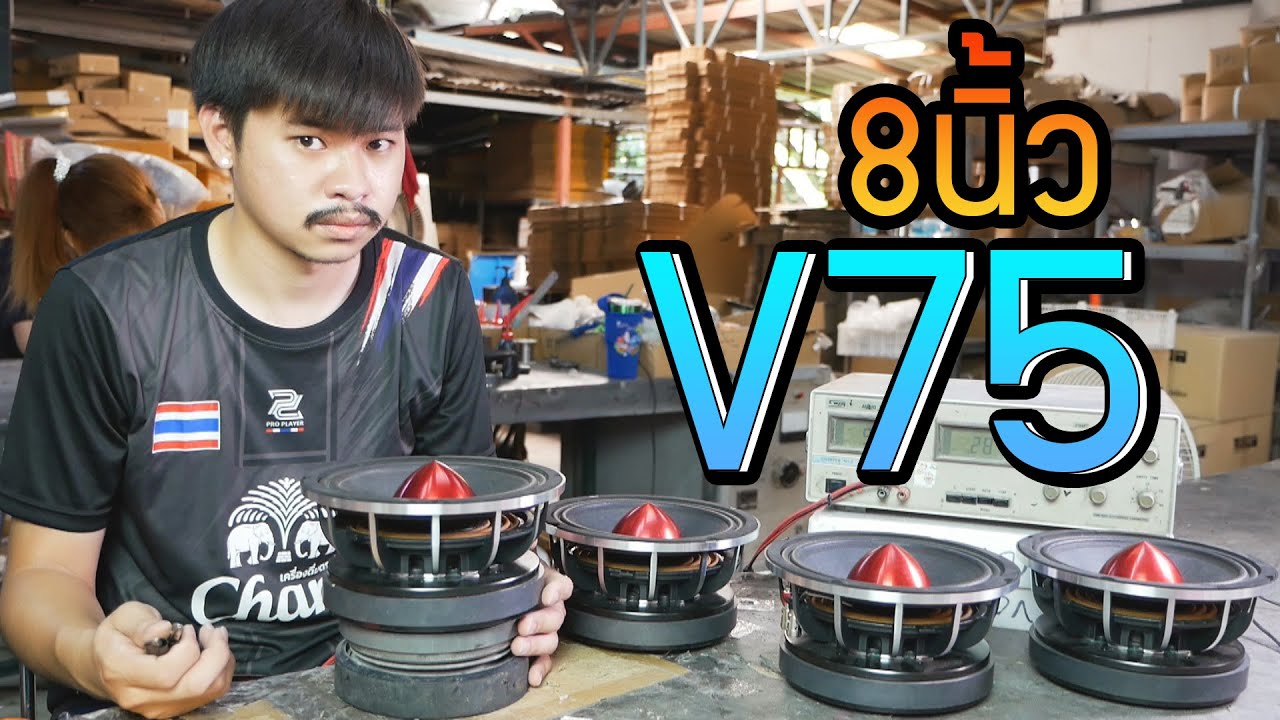 ประกอบลำโพงเสียงกลาง 8นิ้ว V75 | Assembled 8 inch midrange speaker V75