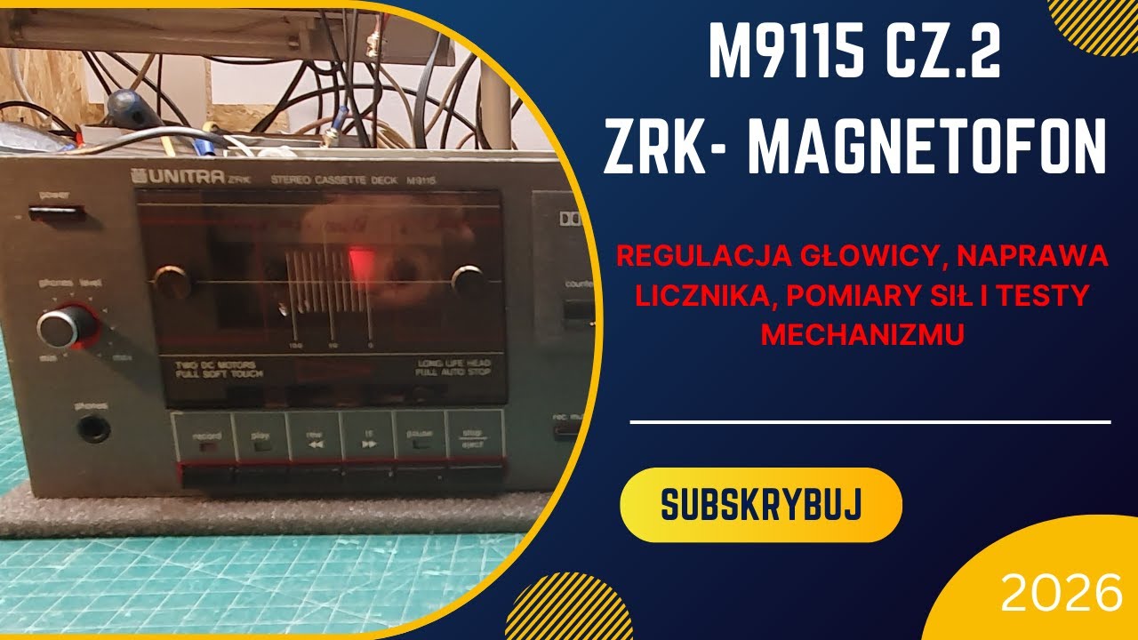 198. Serwis ZRK M9115 cz.2 – precyzyjna regulacja toru taśmy, siły dowijania i naprawa licznika