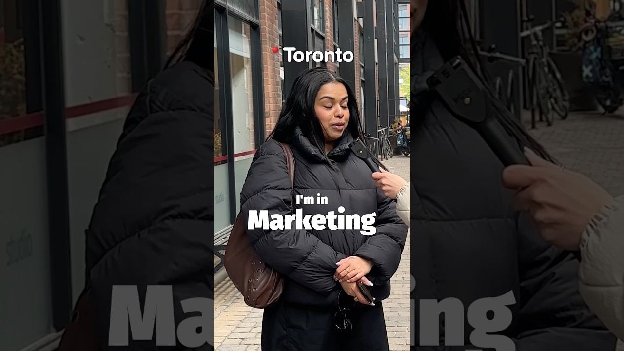 How much does someone in marketing make? #career #streetinterview #salary #interview #toronto