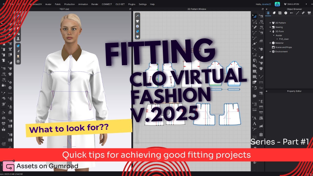 Fitting a 2-Piece Garment in CLO | Part 1