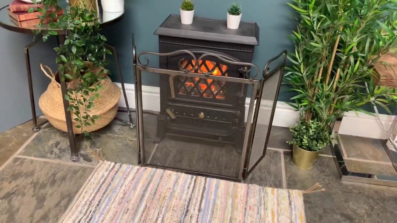 Classic Ornate Stainless Steel Fire Guard
