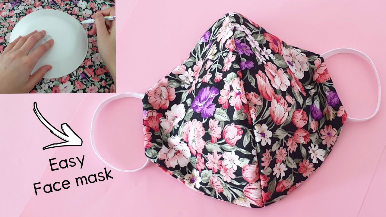 Make Fabric Face Mask at Home - DIY Cloth Face Mask No Sewing Machine - Easy Face Mask Pattern