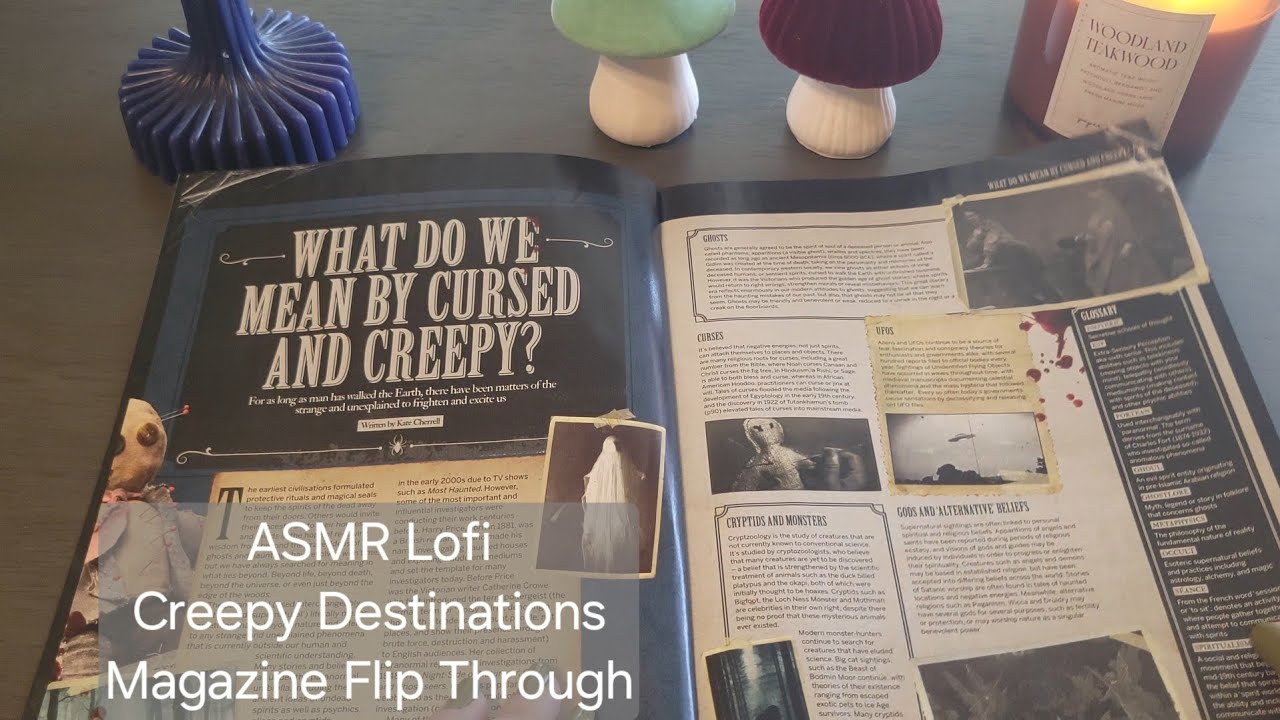 ASMR• Lofi• Soft-spoken• Creepy & Spooky Travel Destinations• Magazine Flip Through 👻