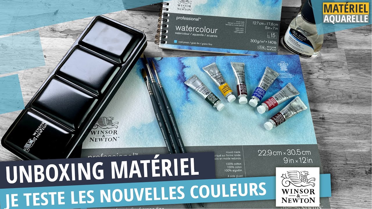 Unboxing Winsor & Newton et test des couleurs