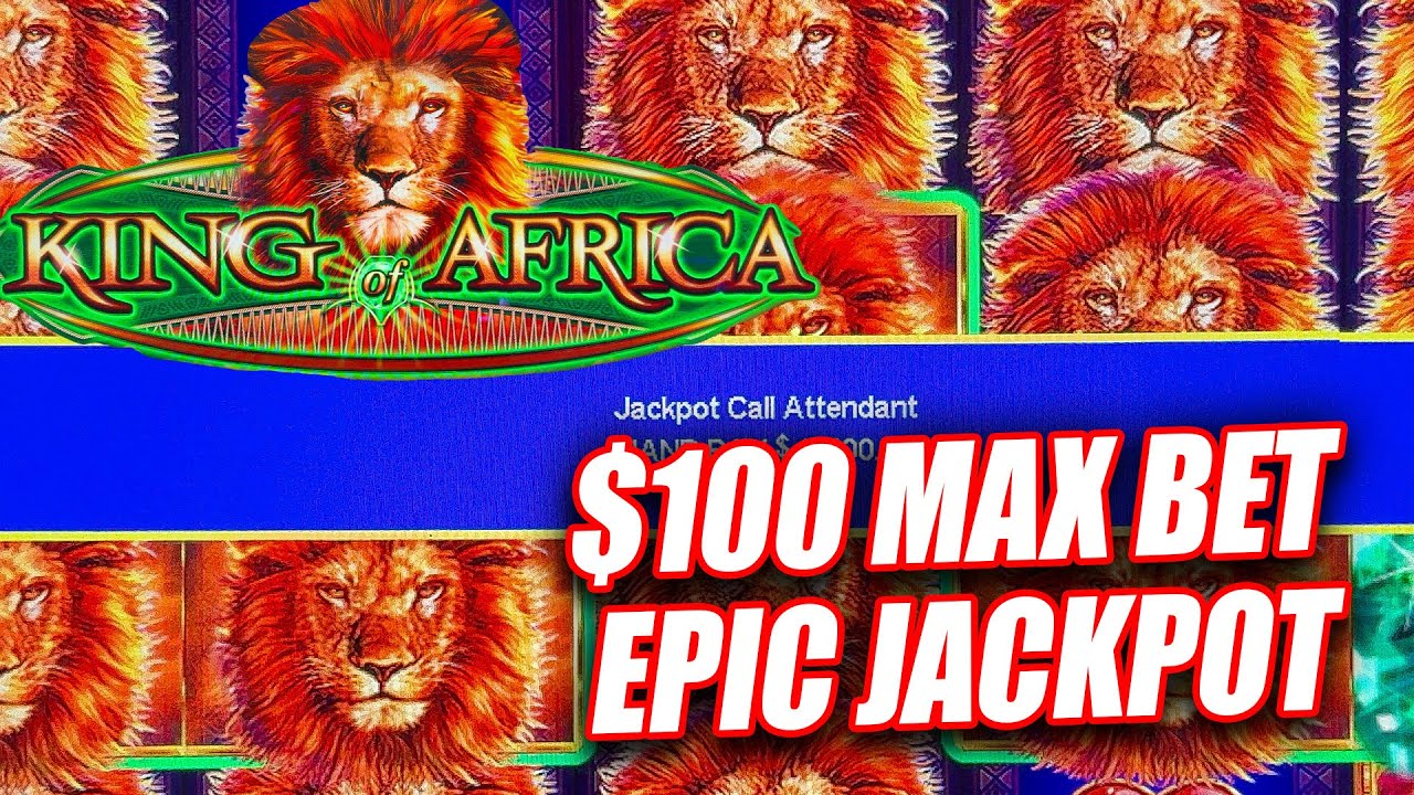 MASSIVE BONUS JACKPOT ON KING OF AFRICA BETTING $100 A SPIN!