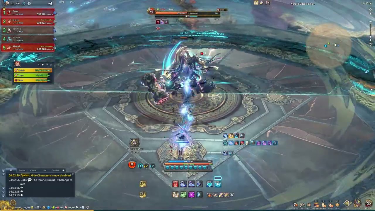 Blade and Soul SE | Warped Citadel | Hard Mode | 3 Man | WL All swap + Blocker 1 orb